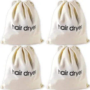 4PCS Hair Dryer Bags Drawstring Storage Organizer Travel Bag Container Hairdryer Bag for Traveling