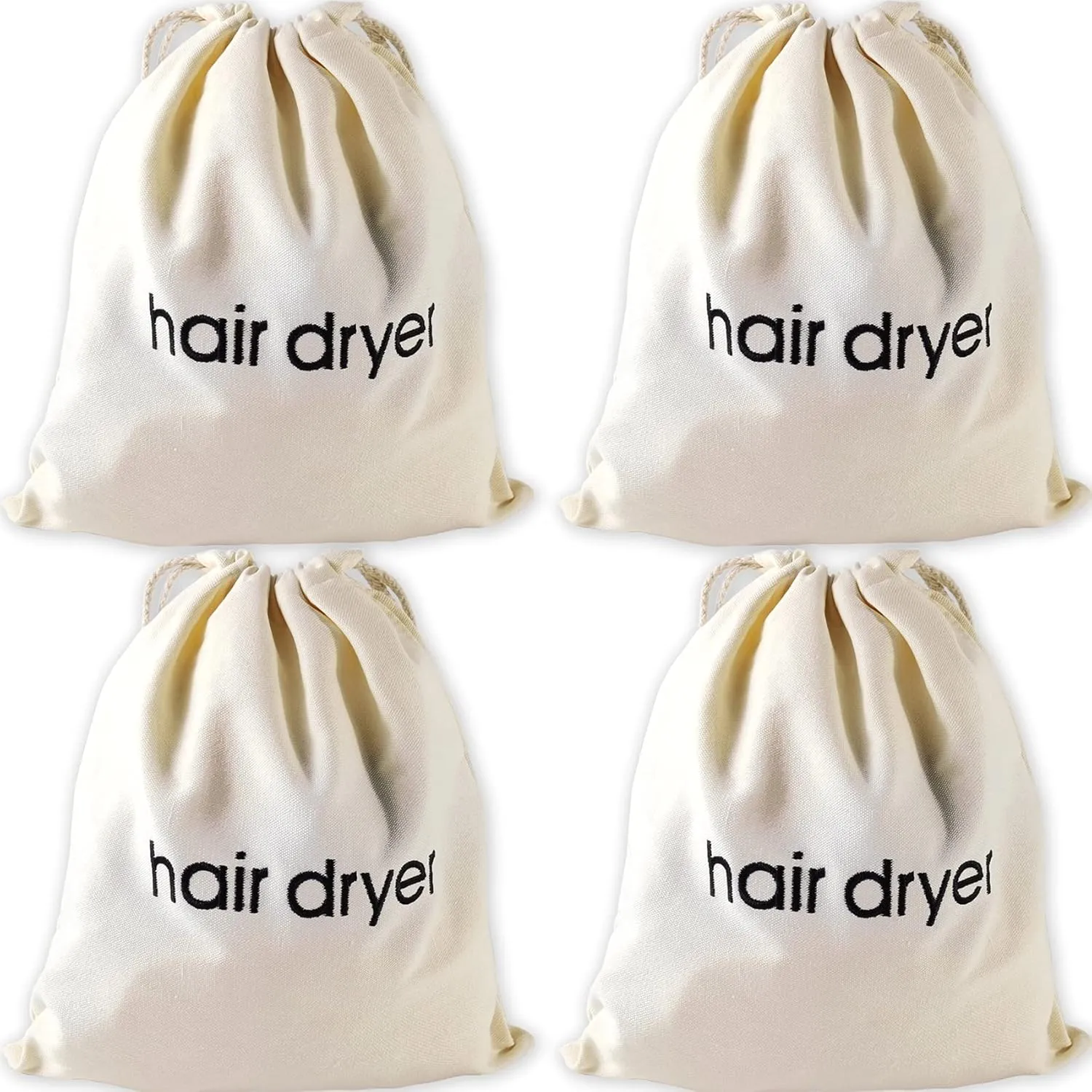 4PCS Hair Dryer Bags Drawstring Storage Organizer Travel Bag Container Hairdryer Bag for Traveling