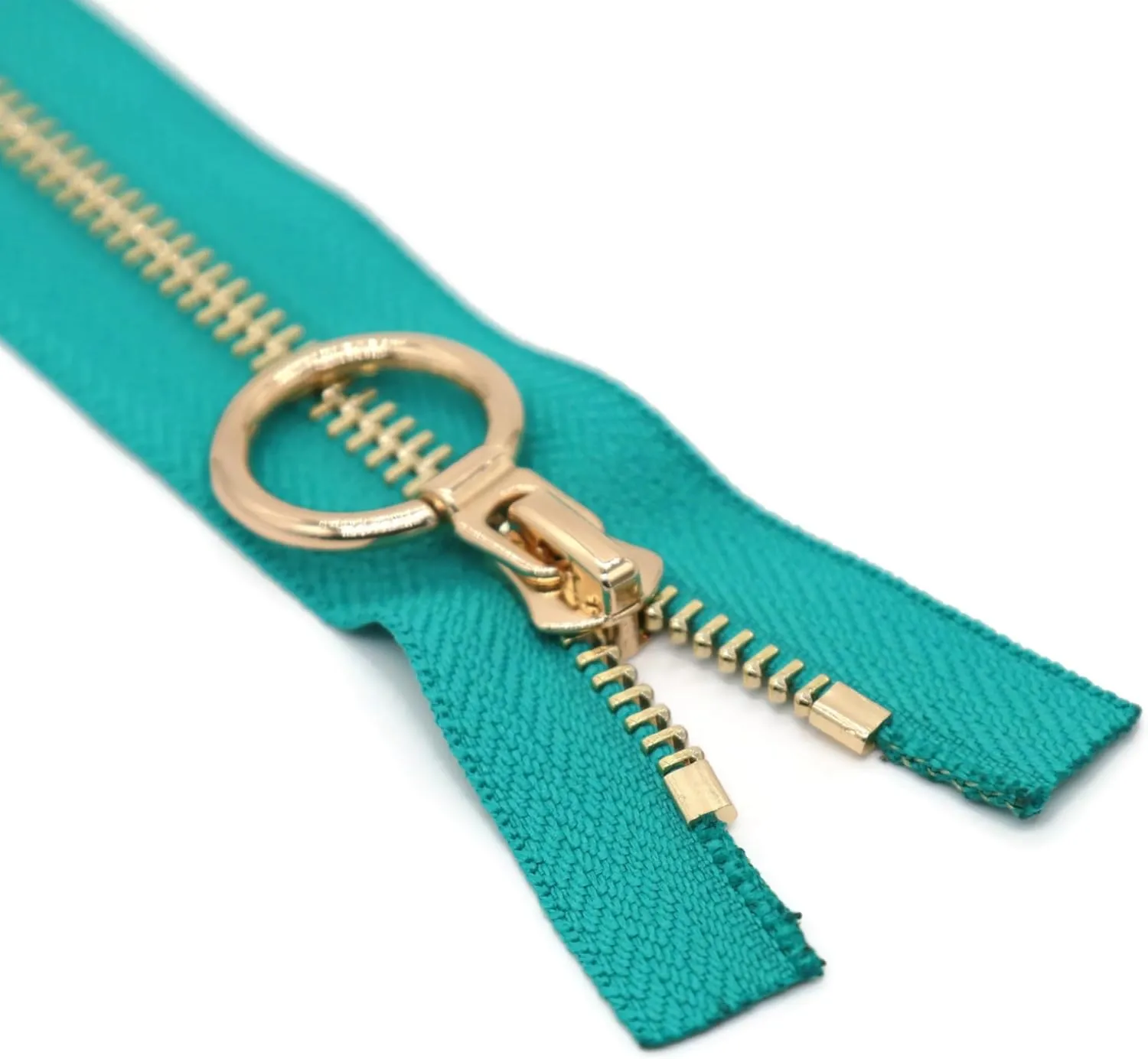 #5 Gold Metal Zipper - 50  Colors - 3 PCS - (4-14 inches) Sizes - Luxury Lightweight Handcraft Metal Zippers Gold Teeth for Purses Bags Pockets Shoes Sewing & Crafts DIY