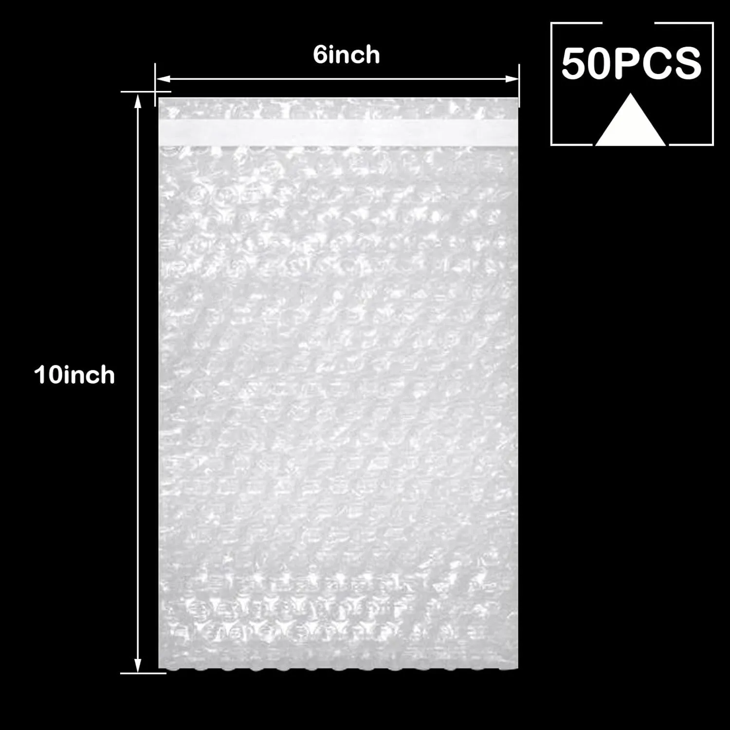 50PCS 6" x 10" Self-Seal Clear Bubble Cushioning Wrap Bag, Double Wall Shockproof Bubble Pouches Bag Protective Storage for Moving, Shipping, Packing and Storage