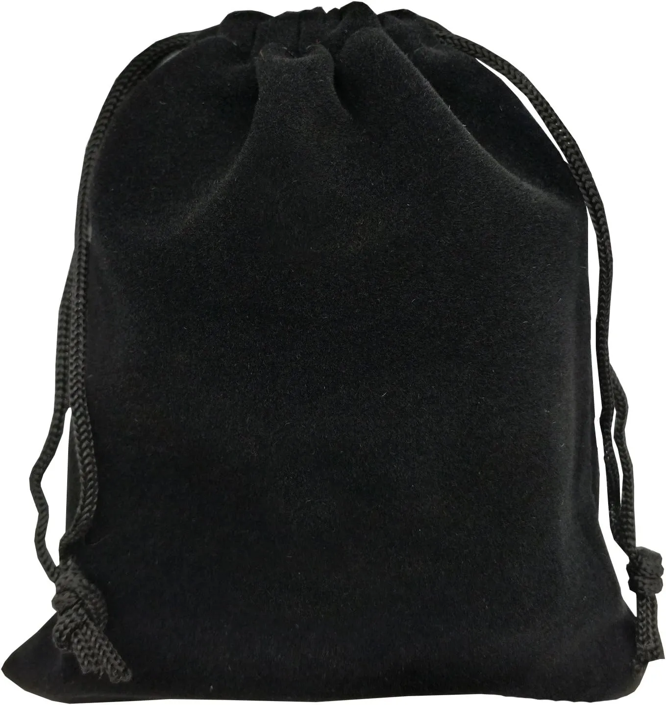 50pcs Velvet Drawstring Bags Jewelry Bags Pouches (black, 3X4'')
