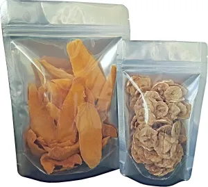 7 Mil Clear Front Mylar Bags Stand Up Gusseted Pouch in Multiple Sizes (100, 1 PINT 6 x 8 inch)
