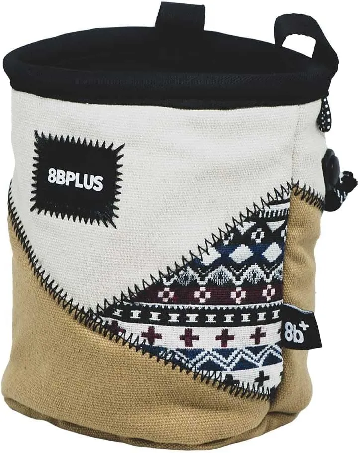 8BPLUS PROBAG - Chalk Bag for Climbing & Bouldering - Belt, Carabiner and Giftbox Included - Wide Opening - Brush Holders for Left & Right Handers