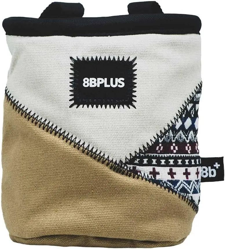8BPLUS PROBAG - Chalk Bag for Climbing & Bouldering - Belt, Carabiner and Giftbox Included - Wide Opening - Brush Holders for Left & Right Handers