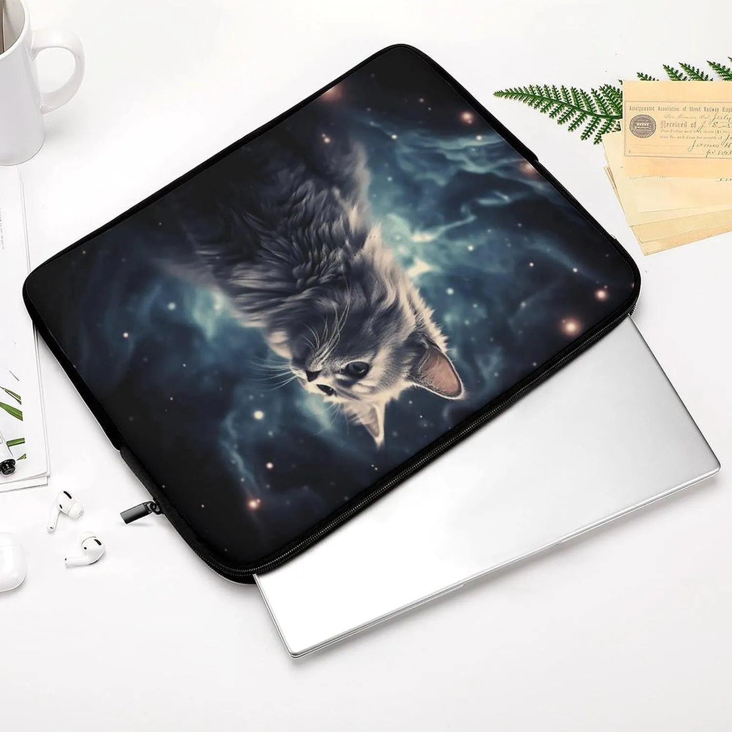 A Cat in A Nebula Laptop Sleeve Bag A Cat in A Nebula Laptop Bag Shockproof Computer Carrying Cover Slim Briefcase Handbag