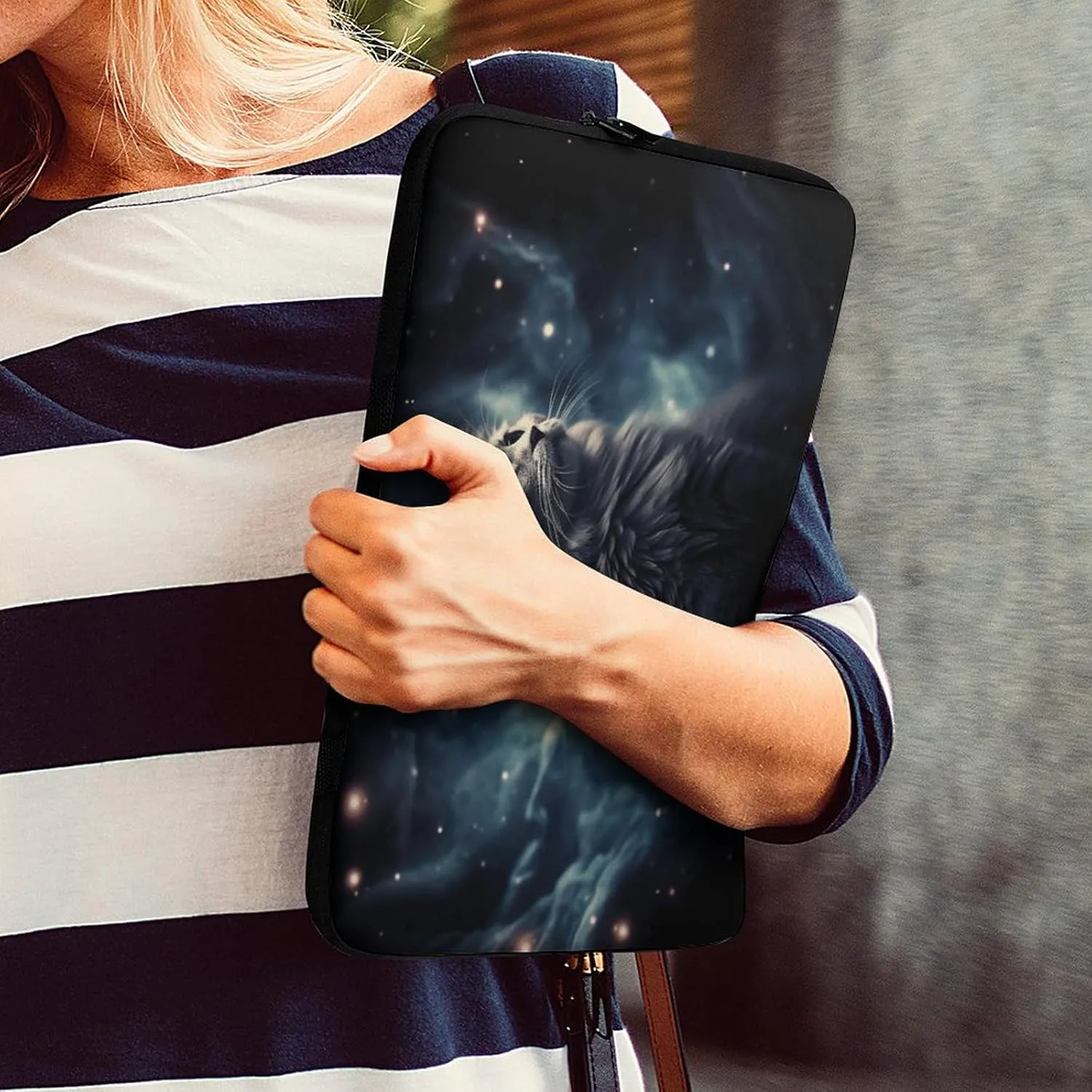 A Cat in A Nebula Laptop Sleeve Bag A Cat in A Nebula Laptop Bag Shockproof Computer Carrying Cover Slim Briefcase Handbag