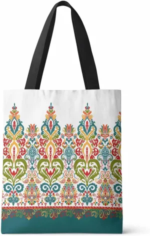 Abstract Canvas Tote Bag Floral Fruit Reusable Grocery Shopping Bags Cute Animals Shoulder Bag for Gym Work