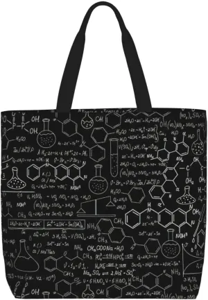 Abstract Science Chemistry Illustration 3d Duty Reusable Shopping One-Shoulder Bags – Large Tote Bags Are Foldable