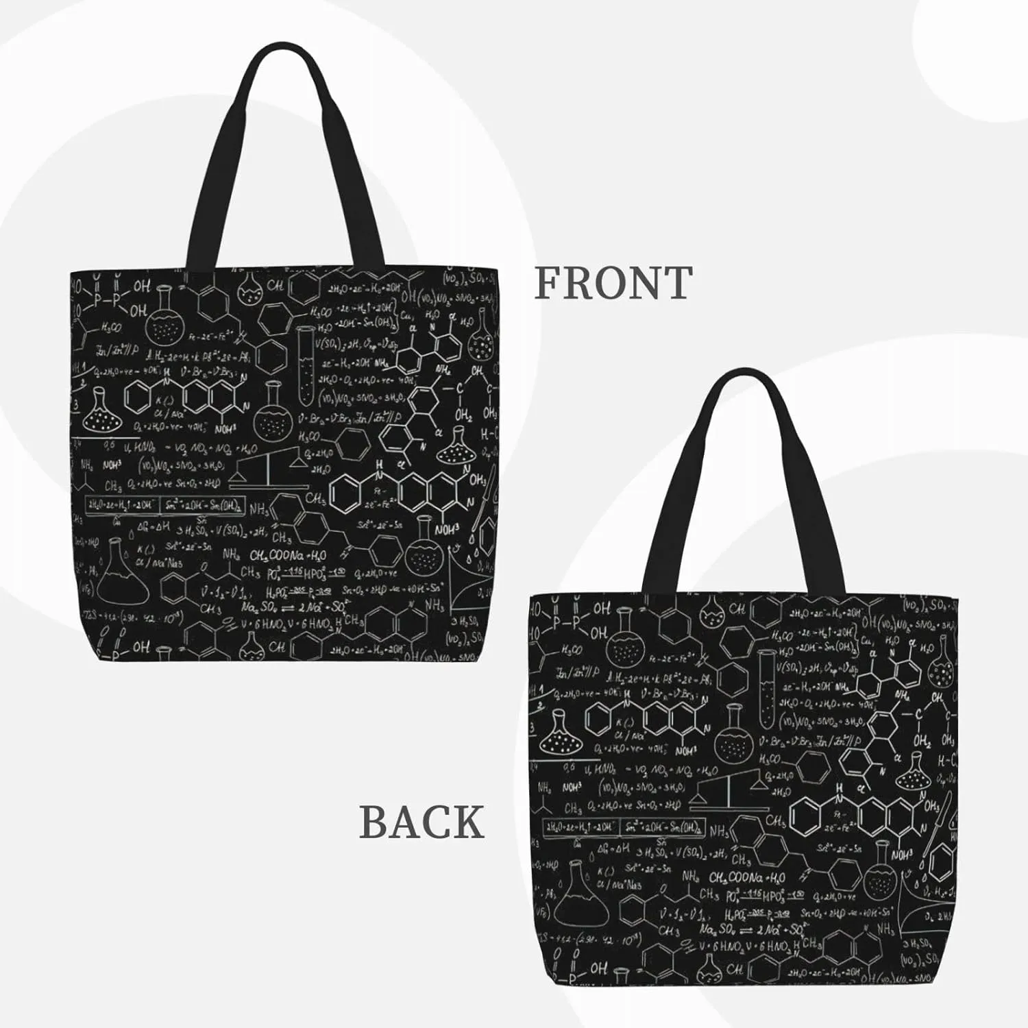 Abstract Science Chemistry Illustration 3d Duty Reusable Shopping One-Shoulder Bags – Large Tote Bags Are Foldable