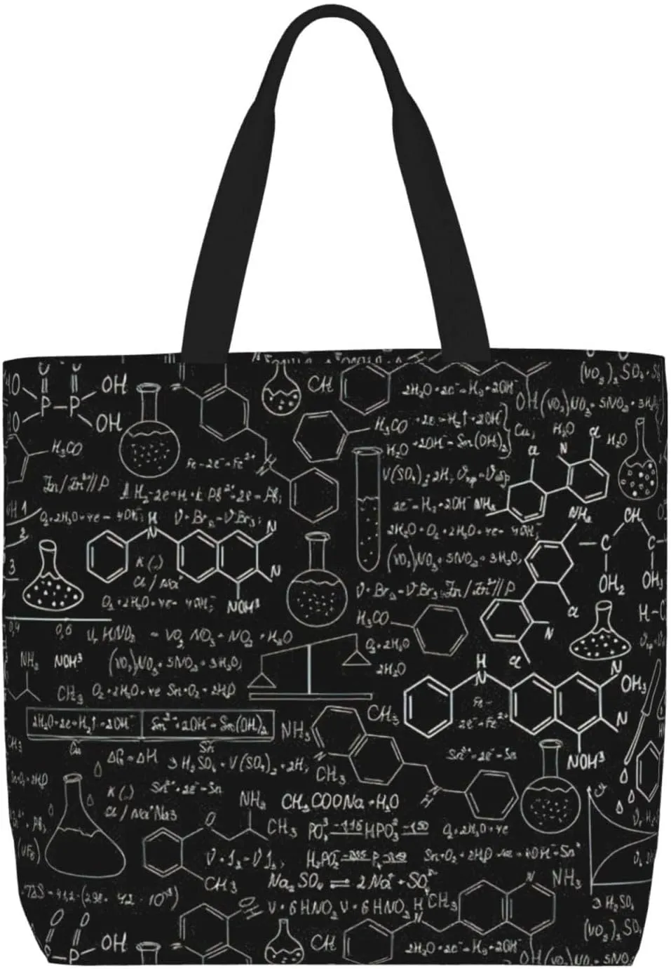 Abstract Science Chemistry Illustration 3d Duty Reusable Shopping One-Shoulder Bags – Large Tote Bags Are Foldable
