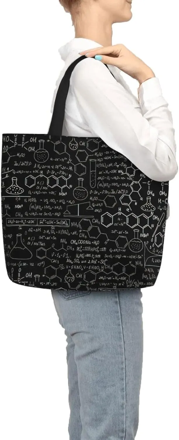Abstract Science Chemistry Illustration 3d Duty Reusable Shopping One-Shoulder Bags – Large Tote Bags Are Foldable