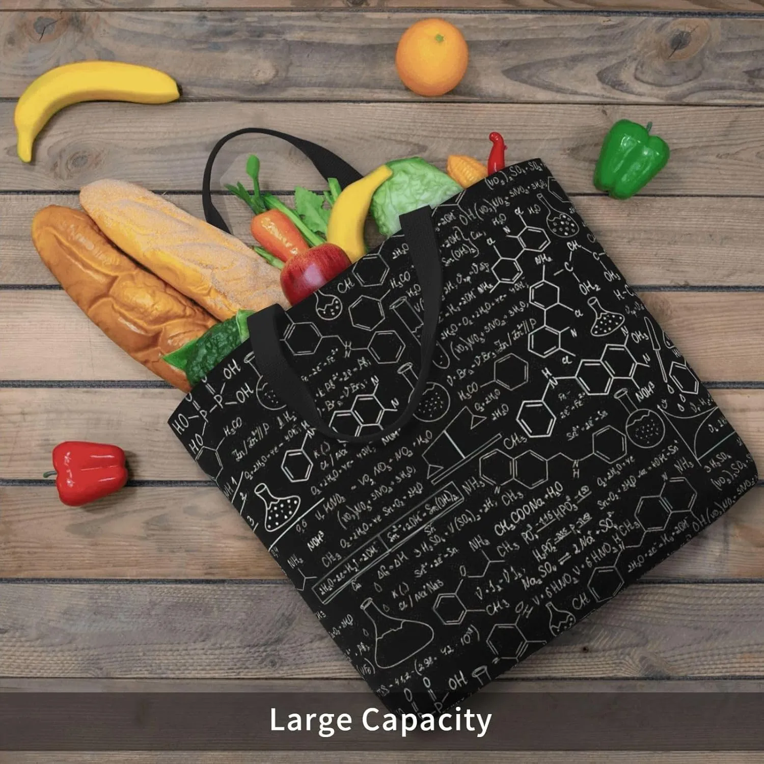 Abstract Science Chemistry Illustration 3d Duty Reusable Shopping One-Shoulder Bags – Large Tote Bags Are Foldable