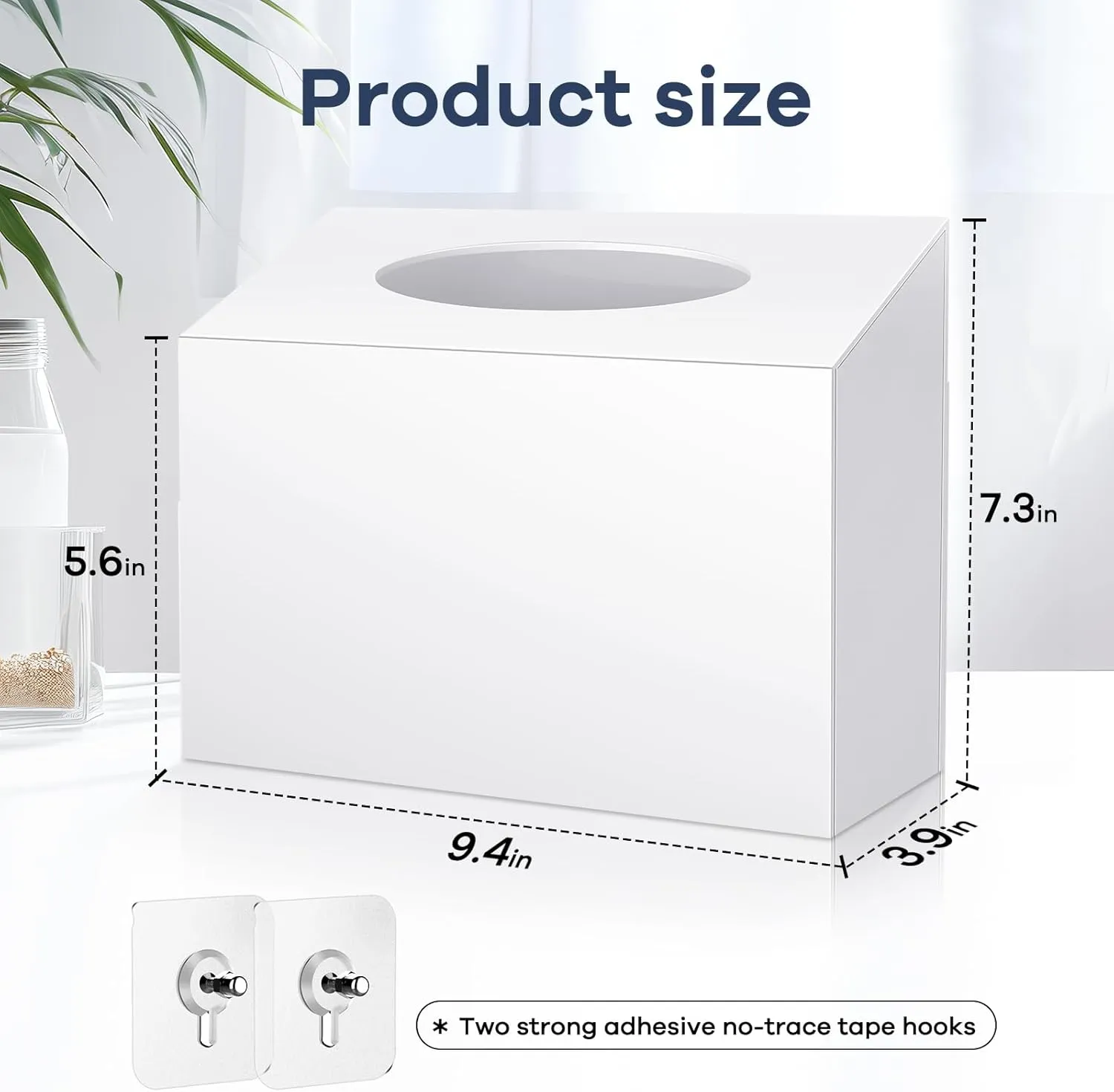 Acrylic Hand Towel Box Cover Compatible with Kleenex Disposable Hand Towels Wall-Mounted Paper Towel Dispenser Suitable for Tabletop, Bathroom, Car, and Office Use (Glossy White)