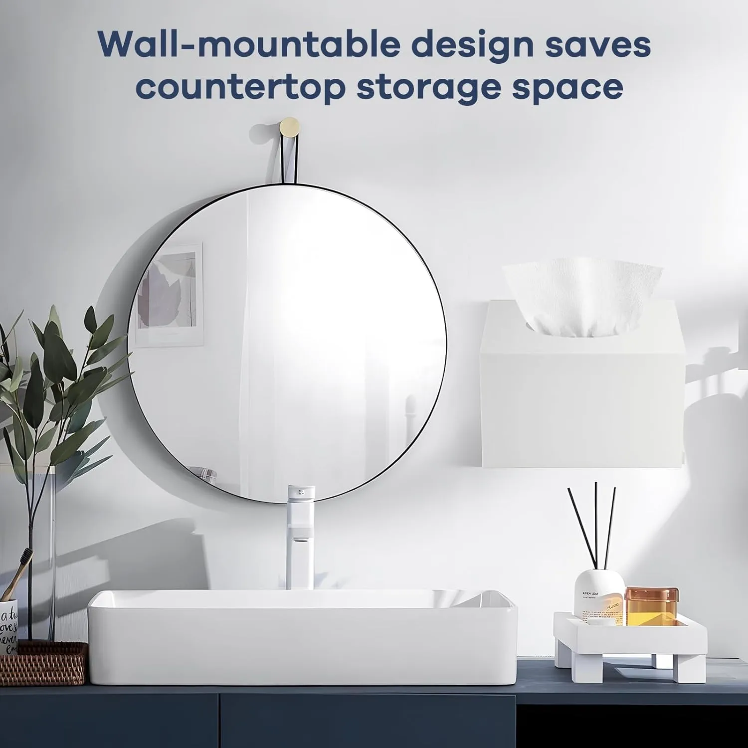 Acrylic Hand Towel Box Cover Compatible with Kleenex Disposable Hand Towels Wall-Mounted Paper Towel Dispenser Suitable for Tabletop, Bathroom, Car, and Office Use (Glossy White)