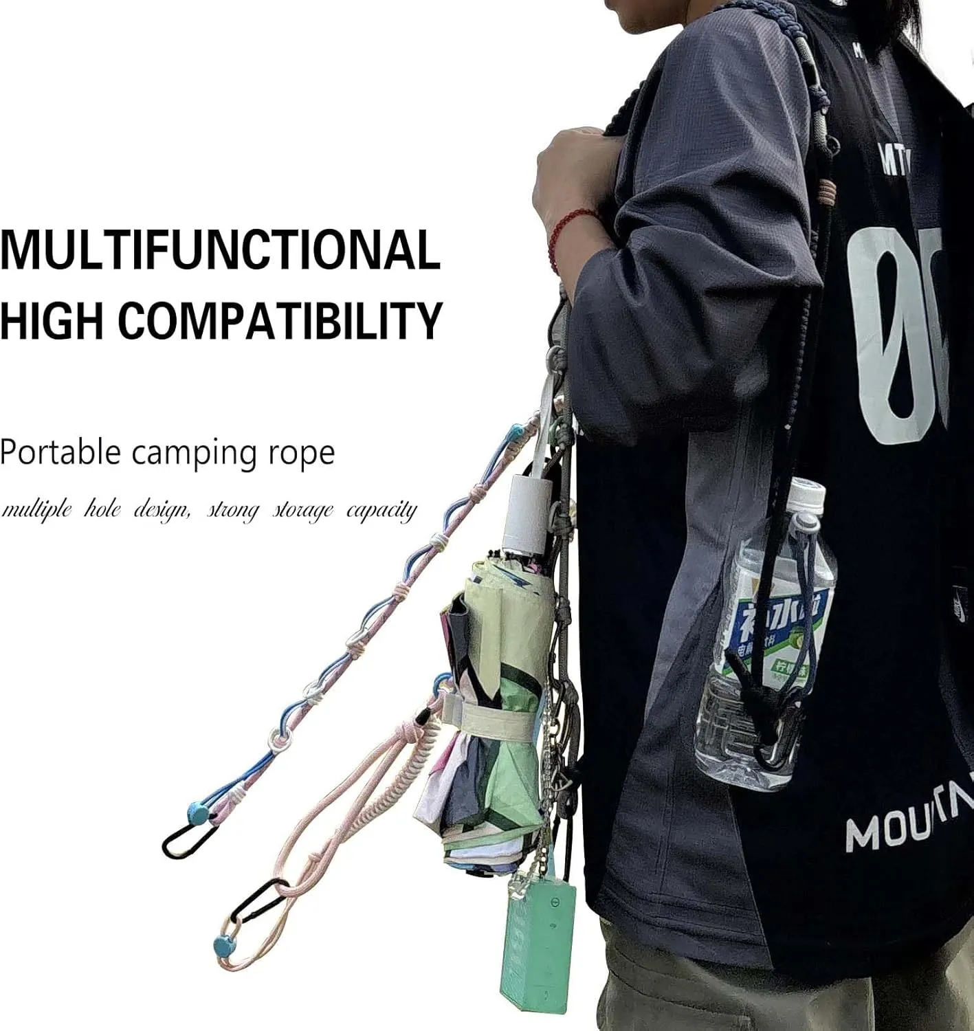 Adjustable Bag Strap Purse Straps Replacement Crossbody, Paracord Rope Heavy Duty Shoulder Straps for Bags Cameras