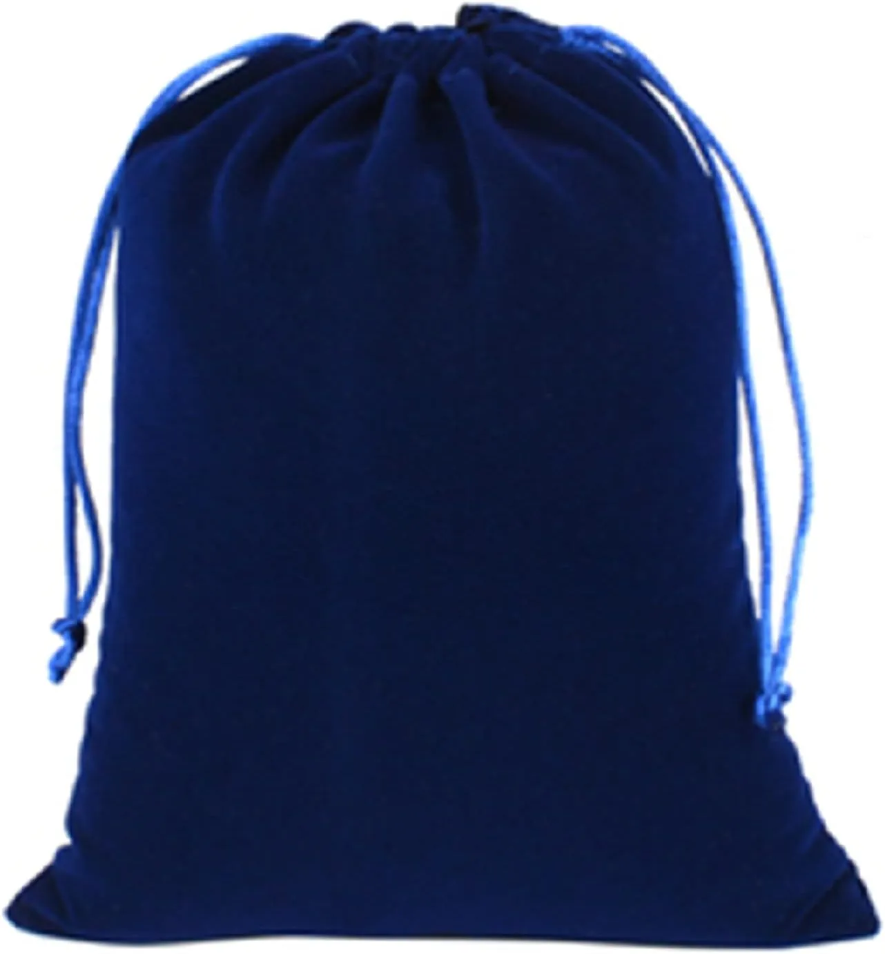 Aestivate 8 Pack Large Velvet Drawstring Pouch, Velvet Bag 8×10 Inch Storage Bag Cosmetics Pouches Dust Bag 8 Pieces (Navy Blue)