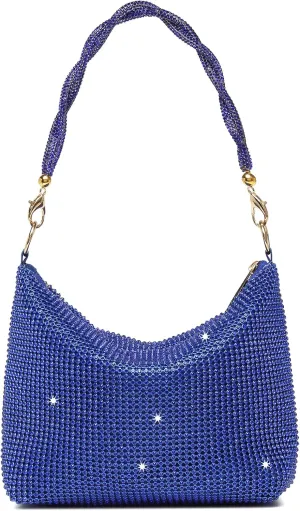 Afashor Fashion Womens Evening Bag Glitter Rhinestone Purse Shiny Clutch Handbag for Party Wedding