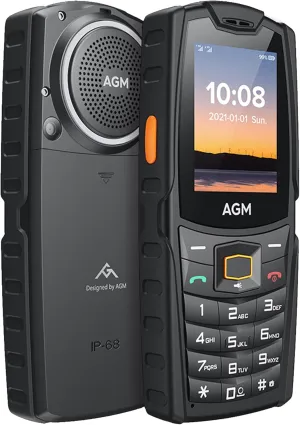 AGM Feature Cellphone, Rugged Dumb Phone, 4G Dual SIM GSM Unlocked, Large Button & Font for Seniors, 109dB Louder Speaker, 2500mAh, Waterproof/Dustproof/Shockproof, T-Mobile Compatible ONLY | M6