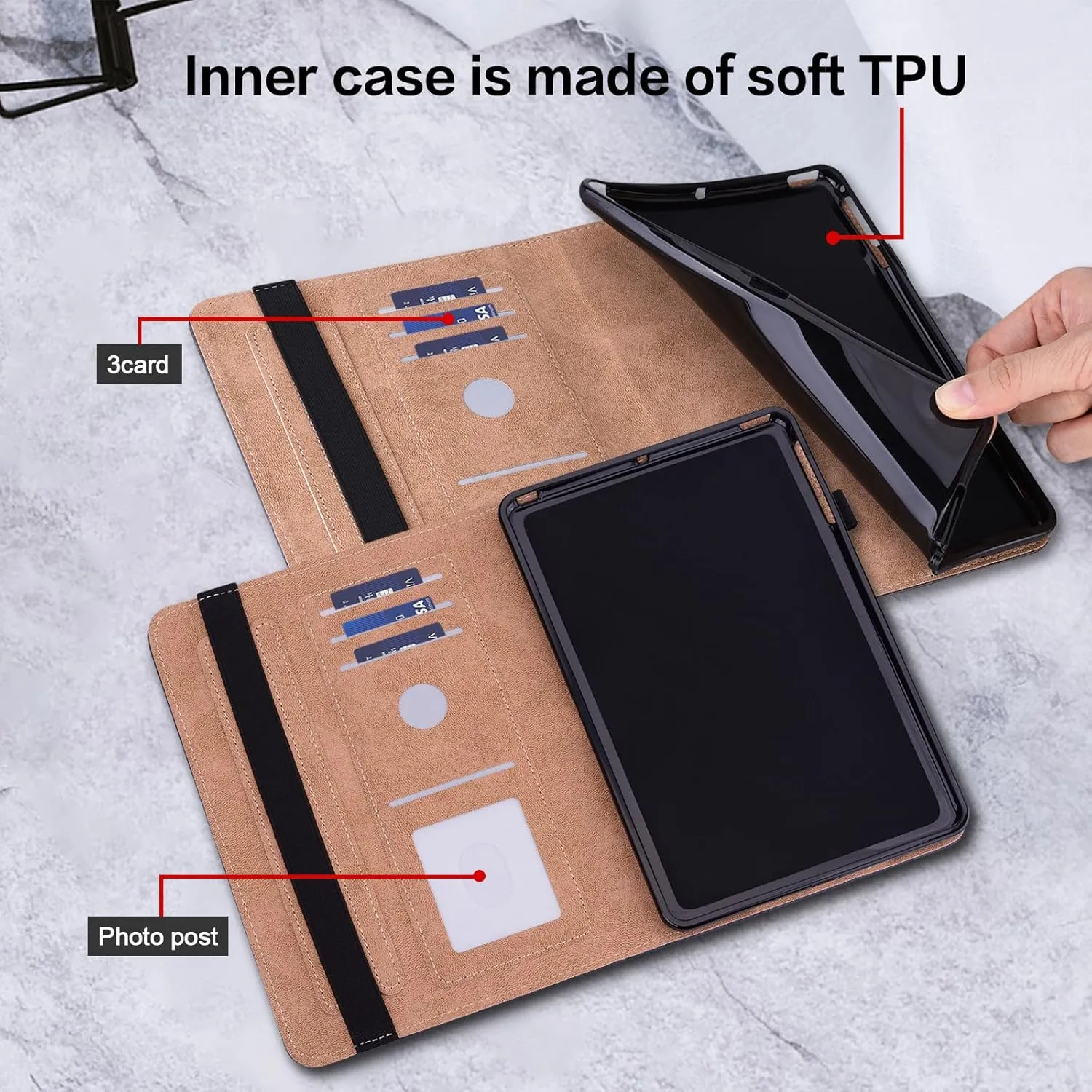 ALILANG Case for Lenovo Tab M11 11.0 Inch 2024 (TB330FU) Tablet Cases, Ultra-Thin Lightweight Folio Shockproof Folding Stand Protector Cover for Lenovo Tab M11 -Gold Butterfly