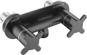 All Metal RV Shower Faucet Matte Black, Stainless Steel Camper Replacement, 4 Inch for Indoor and Outdoor Shower