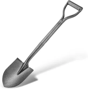 All Metal Shovels for Digging Gardening - 30in Small Shovel Spade with Short D Handle and Steel Blade - Perfect for Camping Planting Overlanding