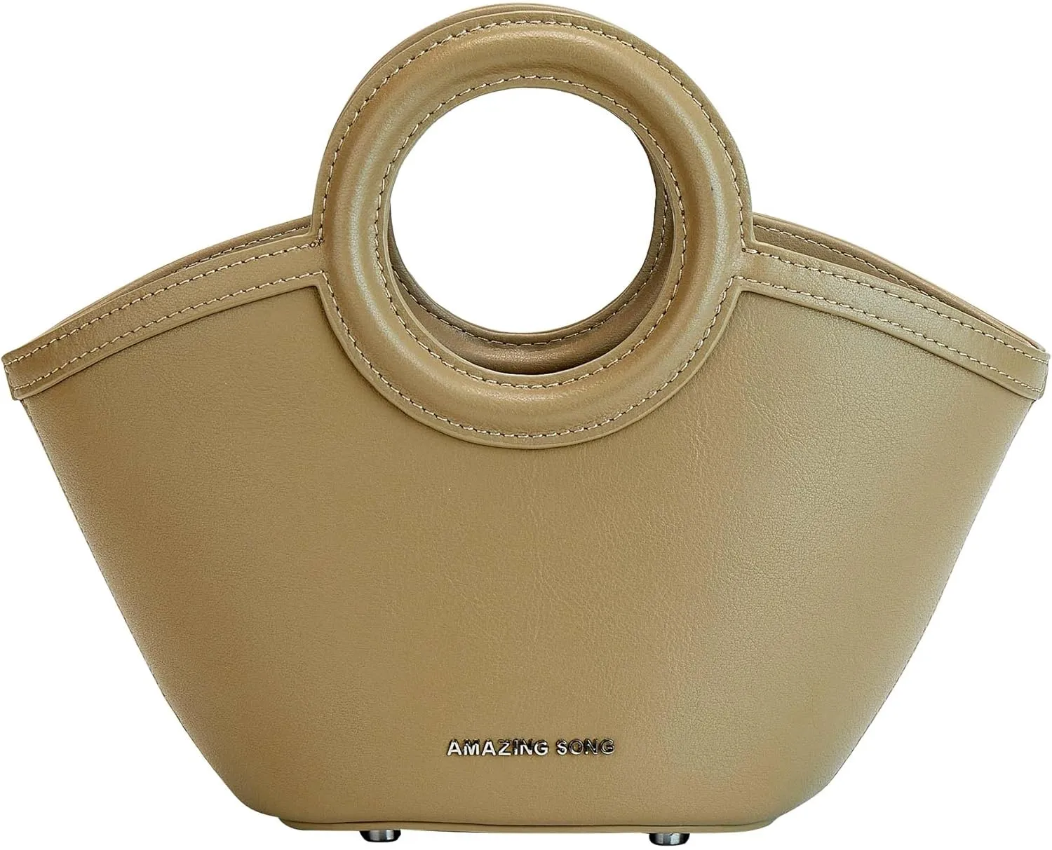 Amzing Song Woven Leather Crossbody Bag for Womens, Small Cute Purse Designer Top Handle Handbag Removable Adjustable Chain Strap (Milkshake White)