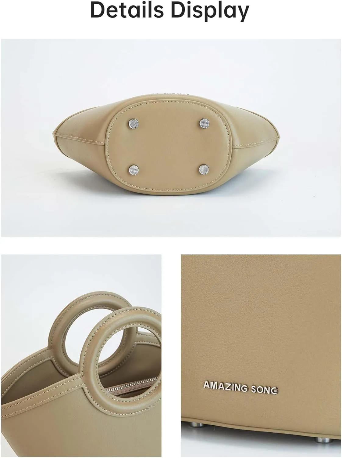 Amzing Song Woven Leather Crossbody Bag for Womens, Small Cute Purse Designer Top Handle Handbag Removable Adjustable Chain Strap (Milkshake White)