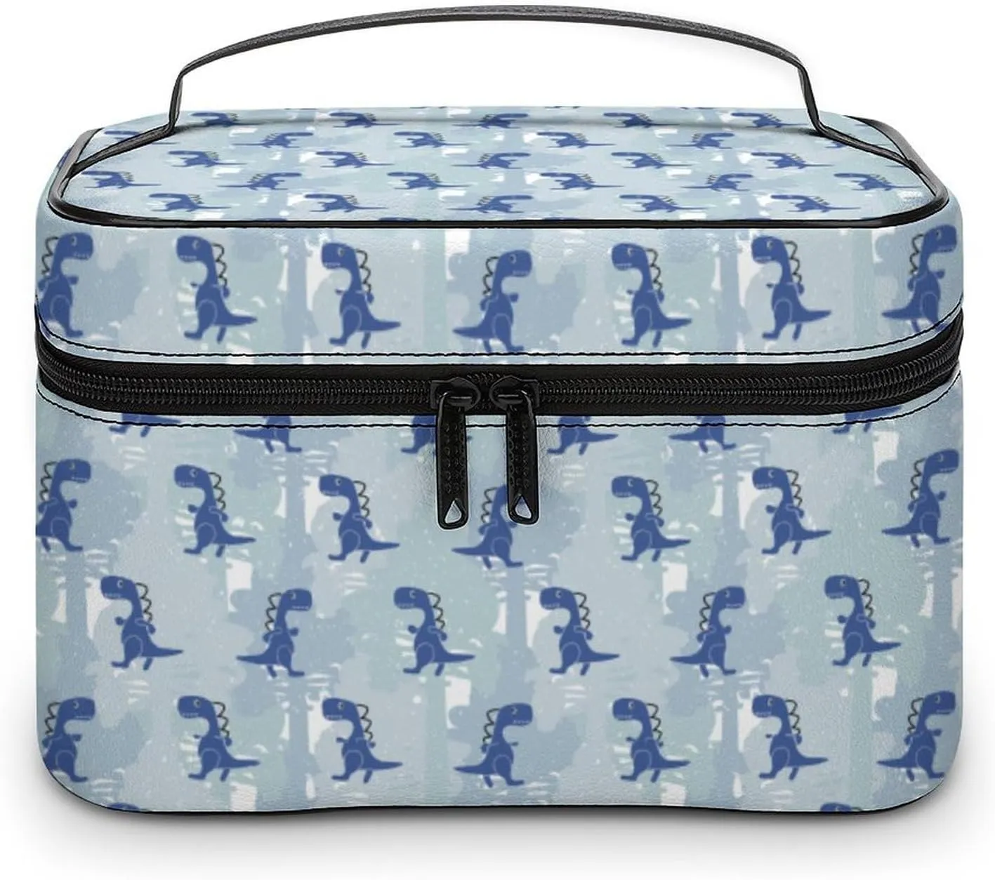 Anime Cute Animal Dinosaurs Makeup Bags For Women Travel Cosmetic Bag Large Waterproof Skincare Toiletry Bags With Handle Cosmetic Organizer Portable Make Up Box For Wedding Party