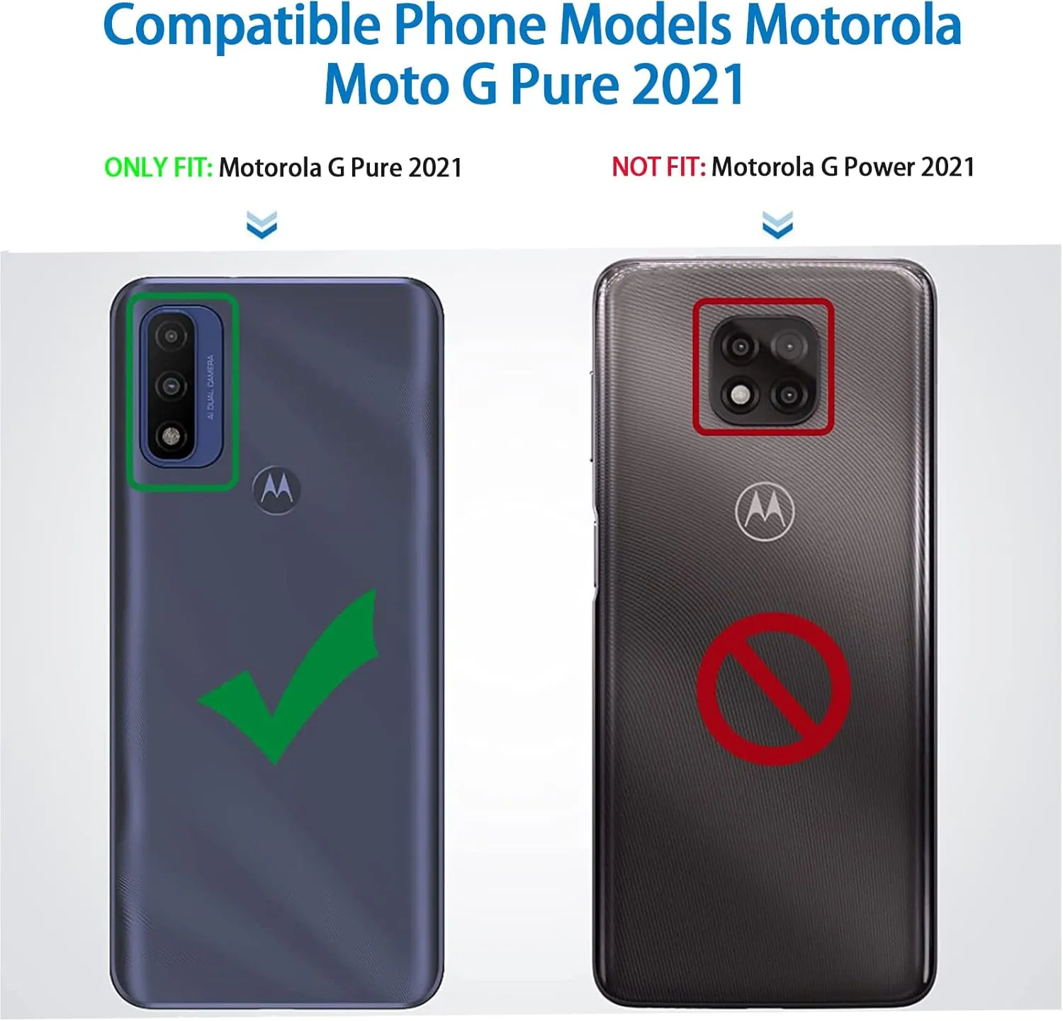 Anloes Case for Moto G Pure 2021/G Play 2023/G Power 2022, Motorola G Pure Phone Case Heavy Duty Shockproof Dustproof Protection, 3 in 1 Rugged Defender Protective Bumper Cover(Black)