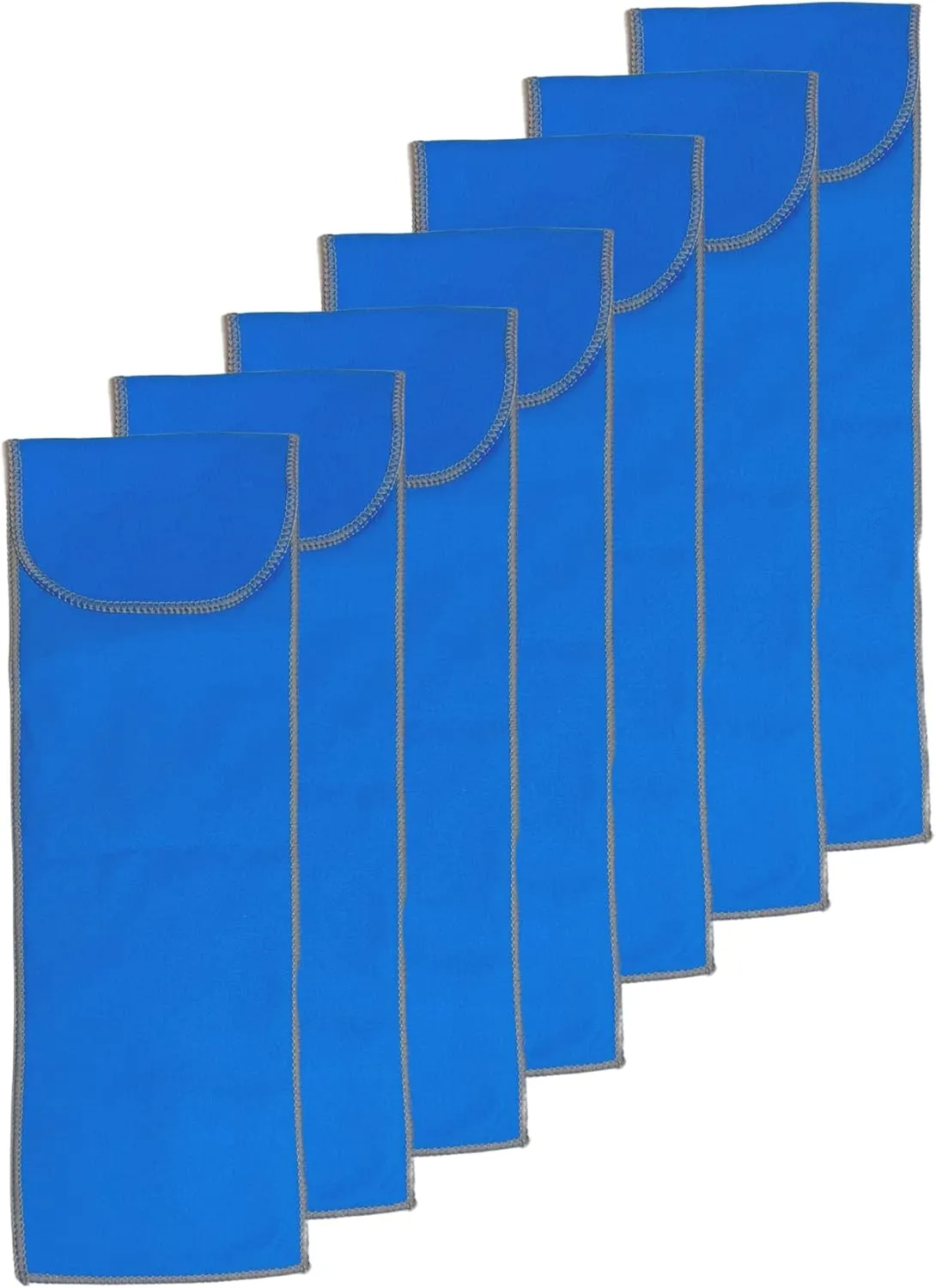Anti Tarnish Silver Storage Bag Velvet Fabric Blue Silver Protector Silverware Cutlery Storage Bag, Silverware Cutlery Holder for Drawer 7Pcs