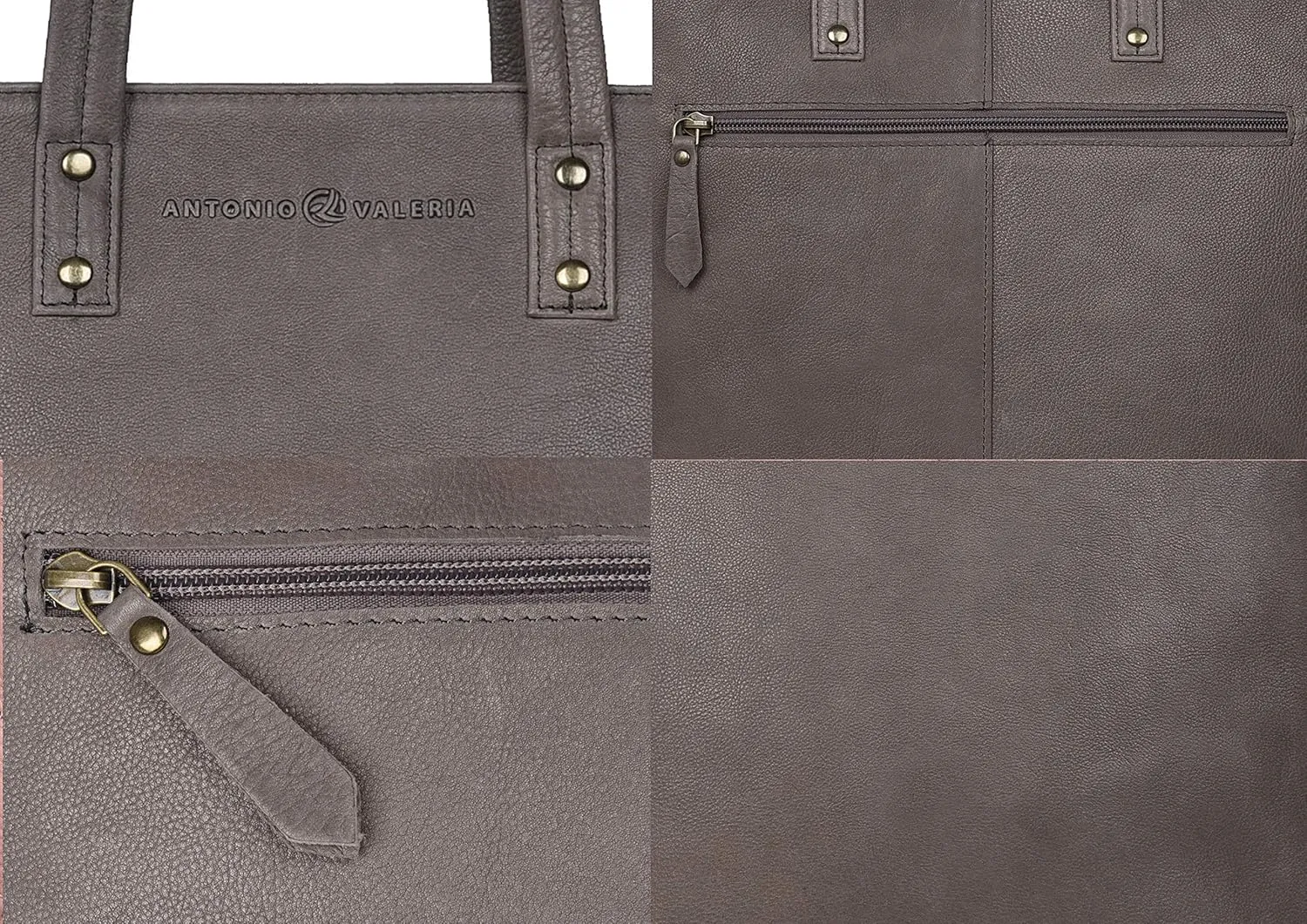 ANTONIO VALERIA Ava Leather Tote/Top Handle Shoulder Bag for Women