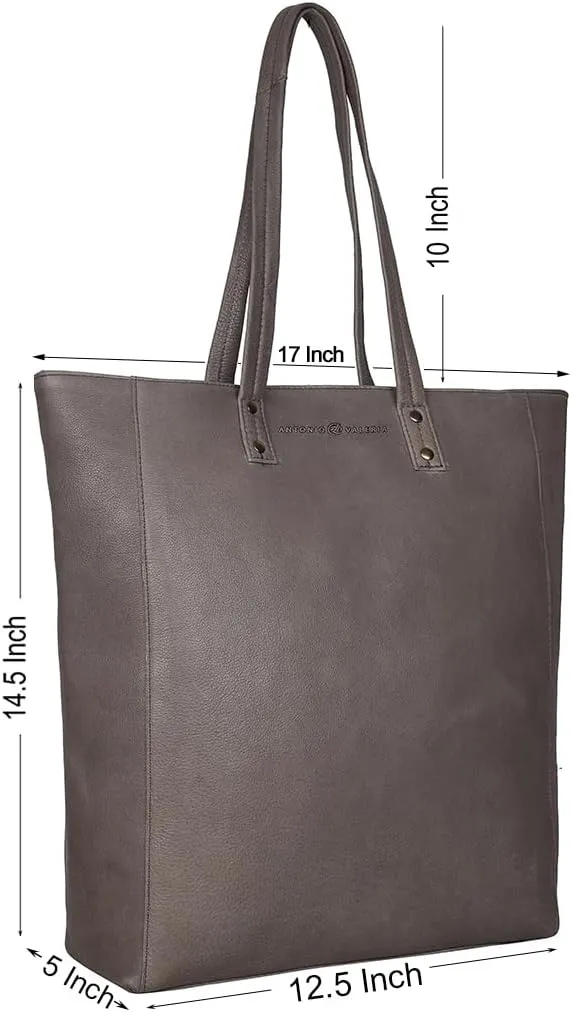 ANTONIO VALERIA Ava Leather Tote/Top Handle Shoulder Bag for Women