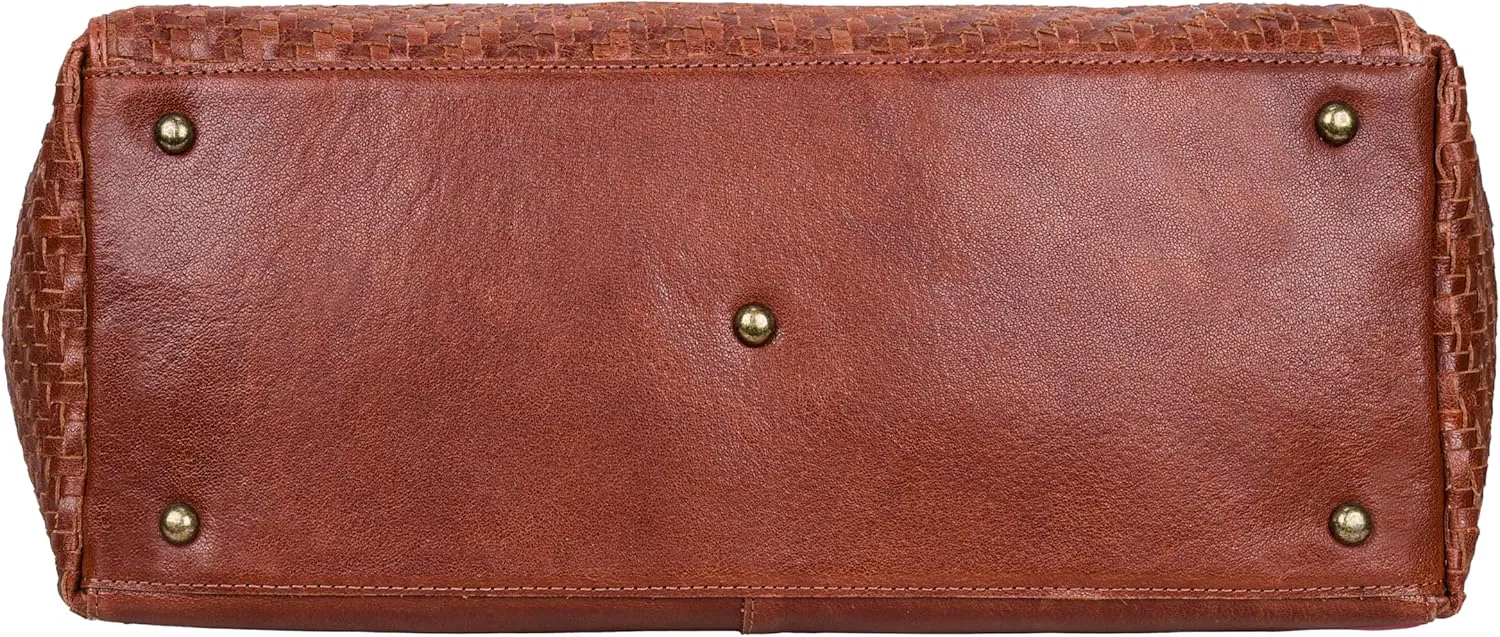 ANTONIO VALERIA Avery Leather Tote/Top Handle Shoulder Bag for Women