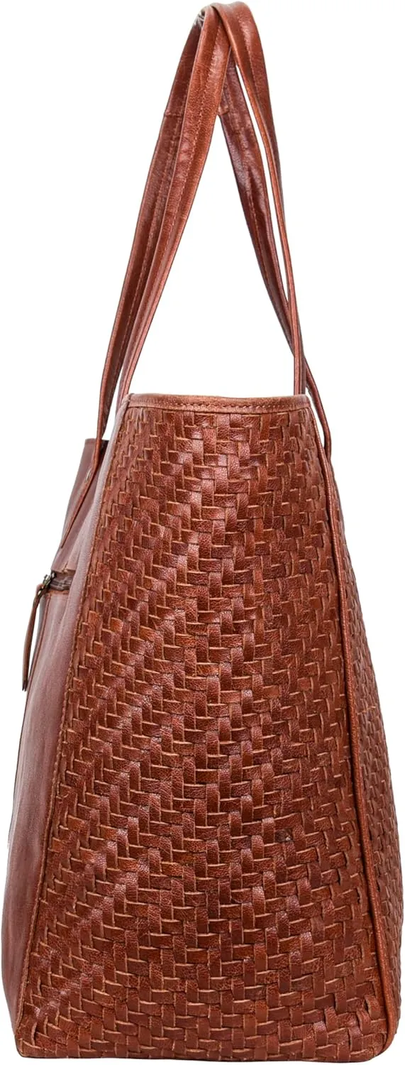 ANTONIO VALERIA Avery Leather Tote/Top Handle Shoulder Bag for Women
