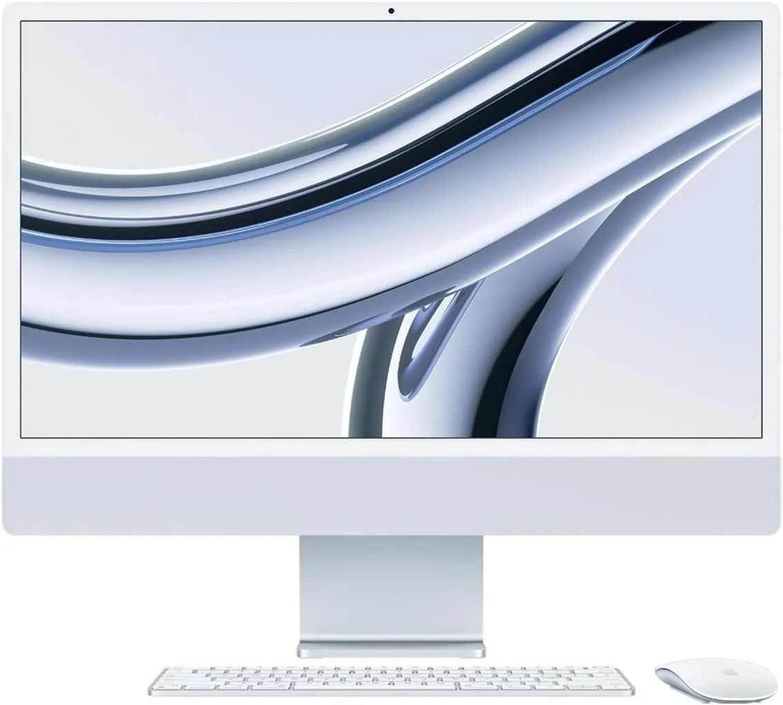 Apple iMac 24" Retina 4.5K with Magic Keyboard (Late 2023) - Silver, No Ethernet, 8-Core / 8-Core, Standard Keyboard, 16GB, 1TB SSD