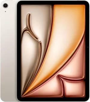 Apple iPad Air 11-inch with M3 chip Built for Apple Intelligence, Liquid Retina Display, 128GB, 12MP Front/Back Camera, Wi-Fi 6E, Touch ID, All-Day Battery Life — Starlight