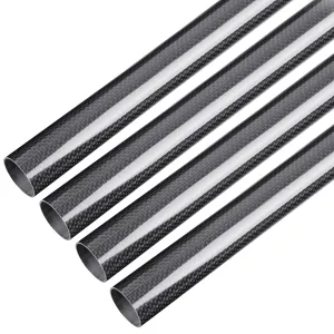 ARRIS 4PCS 28mm x 30mm x 500mm 3K Roll Wrapped 100% Pure Carbon Fiber Tube Glossy Surface