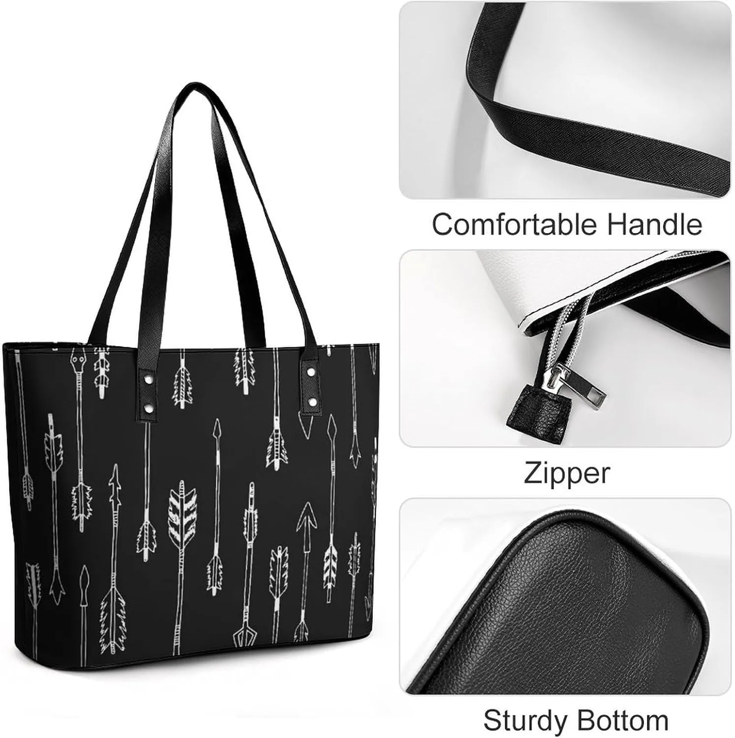 Autism Awareness Watercolor Splatter A Leather Handbag with Large Capacity And Portability