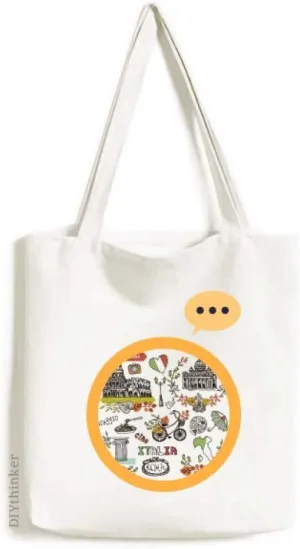 Autumn Colosseum Roma Italy Graffiti Expression Gift Sack Canvas Tote Shoulder Bag