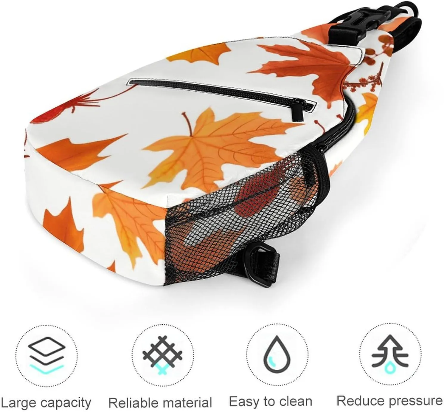 Autumn Maple Leaves Sling Bag Crossbody Bags Cross Body Bag Fanny Packs Chest Bags Sling Purses for Travel
