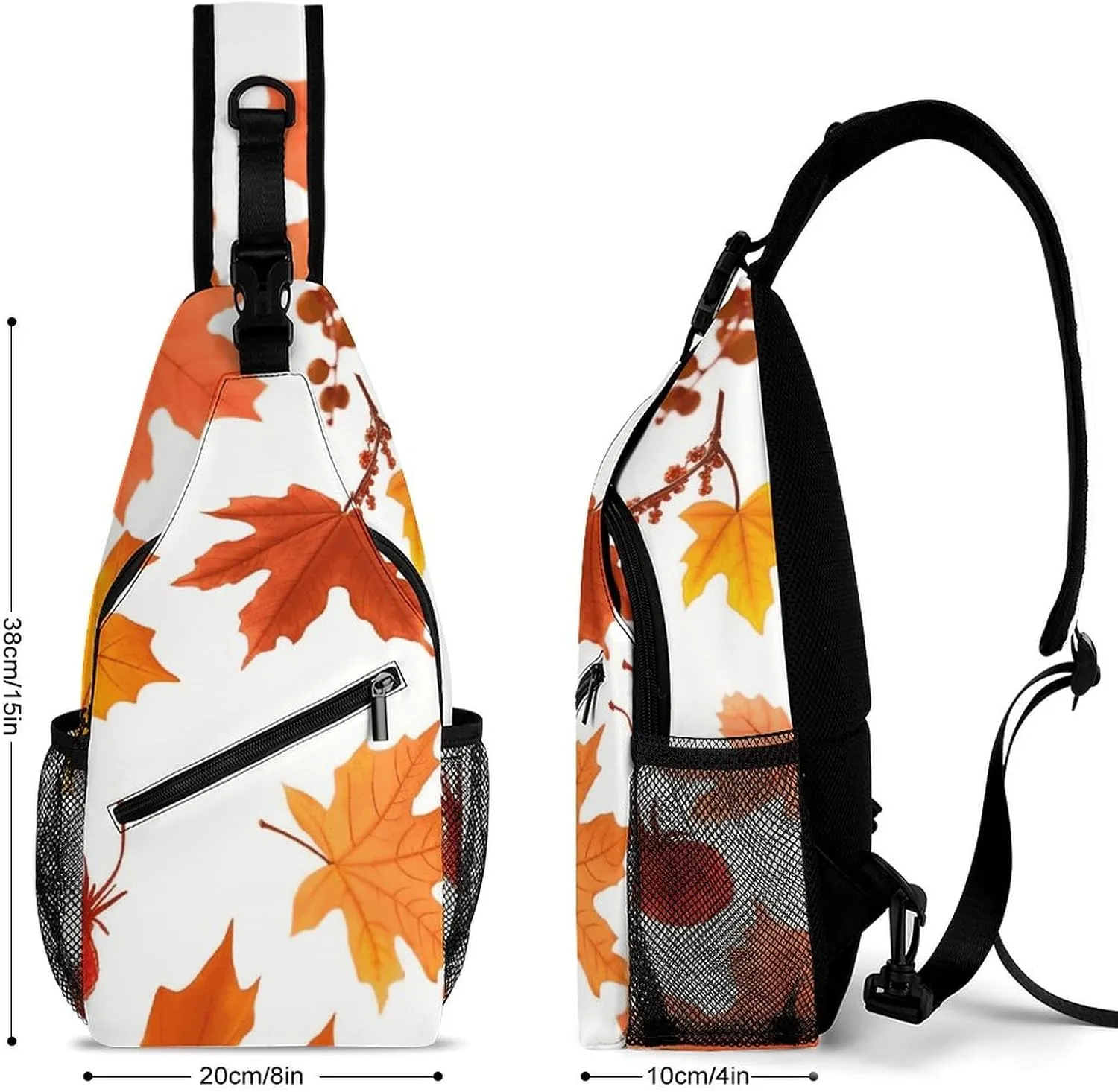 Autumn Maple Leaves Sling Bag Crossbody Bags Cross Body Bag Fanny Packs Chest Bags Sling Purses for Travel