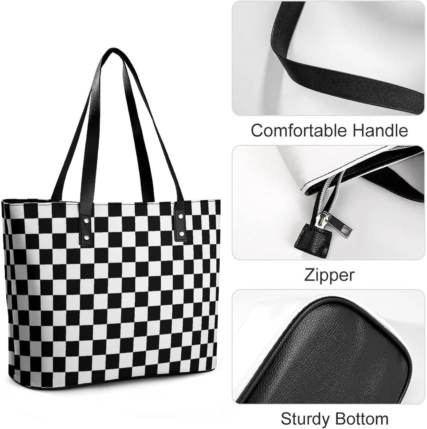 Aztec Geometric Ethnic Patterns Leather Handbag Smooth Wrinkle Resistant Lightweight And Convenient