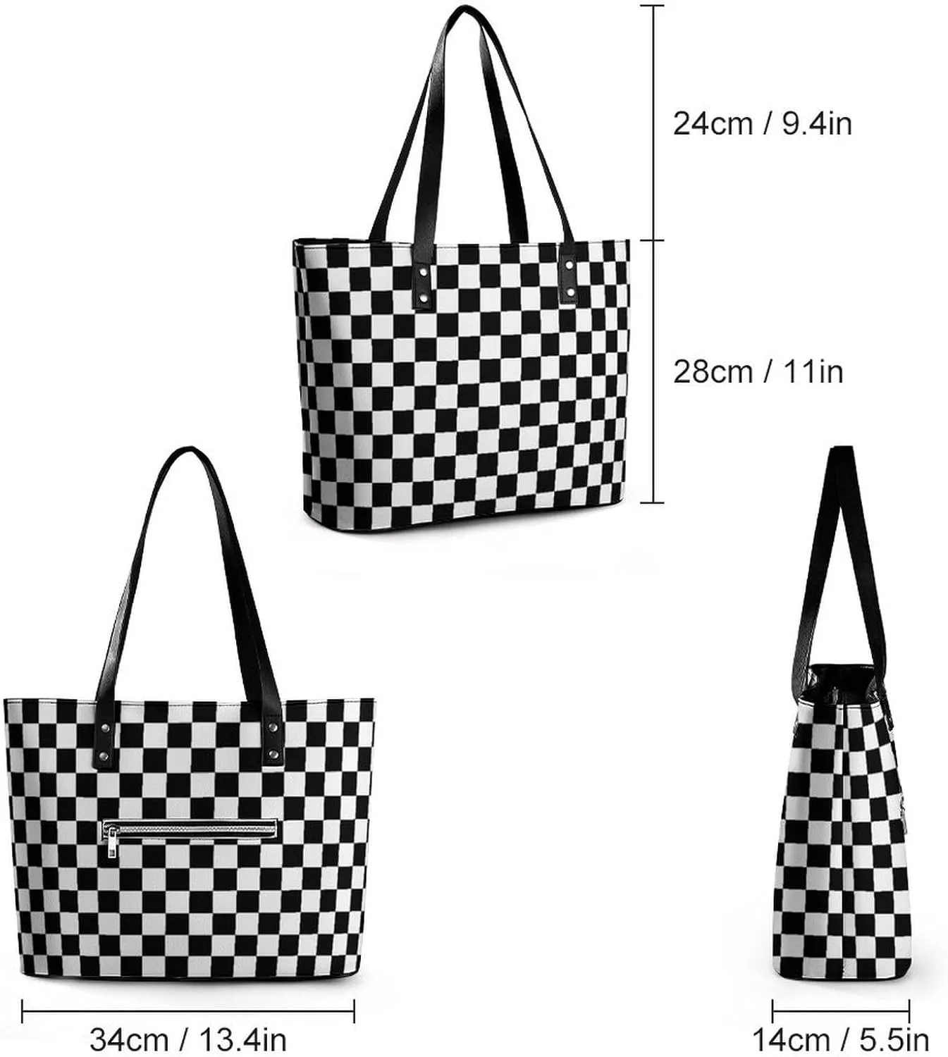 Aztec Geometric Ethnic Patterns Leather Handbag Smooth Wrinkle Resistant Lightweight And Convenient