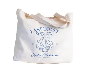 Bachelorette Tote Bag, Last Toast on the Coast Bachelorette, Beach Bachelorette Party Favor Bags, Bachelorette Gifts for Bride, Bridesmaid Tote Bag, Coastal Bachelorette Gift Bags, Canvas Beach Bag