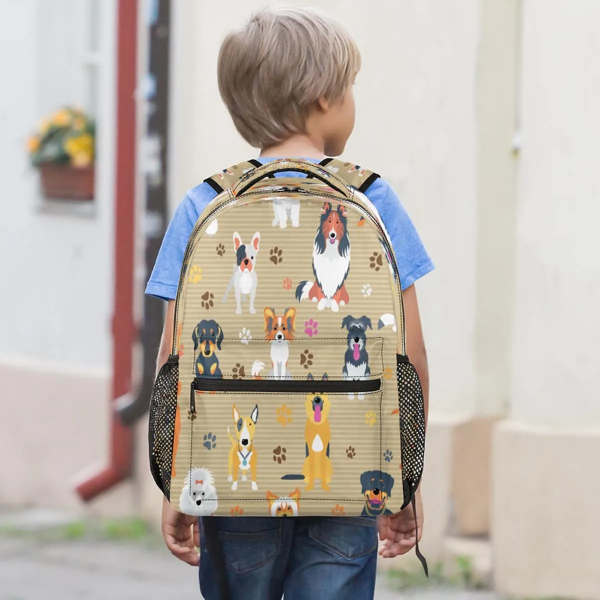 Backpack for Women Men, Dog Casual Backpacks, Waterproof Lightweight Dog Breeds Profiles Pets Daypack Bags for Travel Camping Work