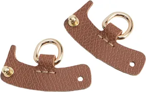 Bag Strap D Rings Bag Hardware No Punching Universal Bag Transformation Accessories for Clutch Bag Handbag Purse Modification Leather Craft (Brown)