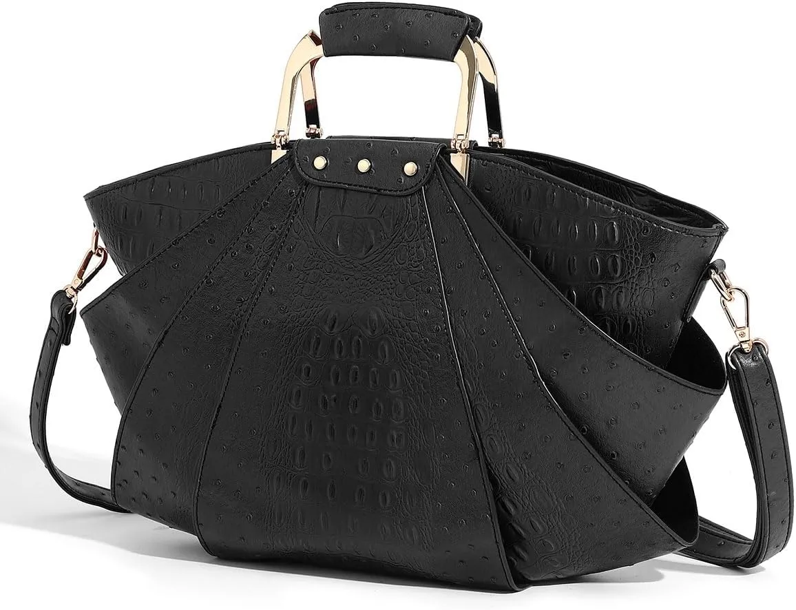 Bag Woman Large Capacity Leather Purse Fashion Designer Metal Top Handle Handbags Women Crossbody Large Bags for Women Tote