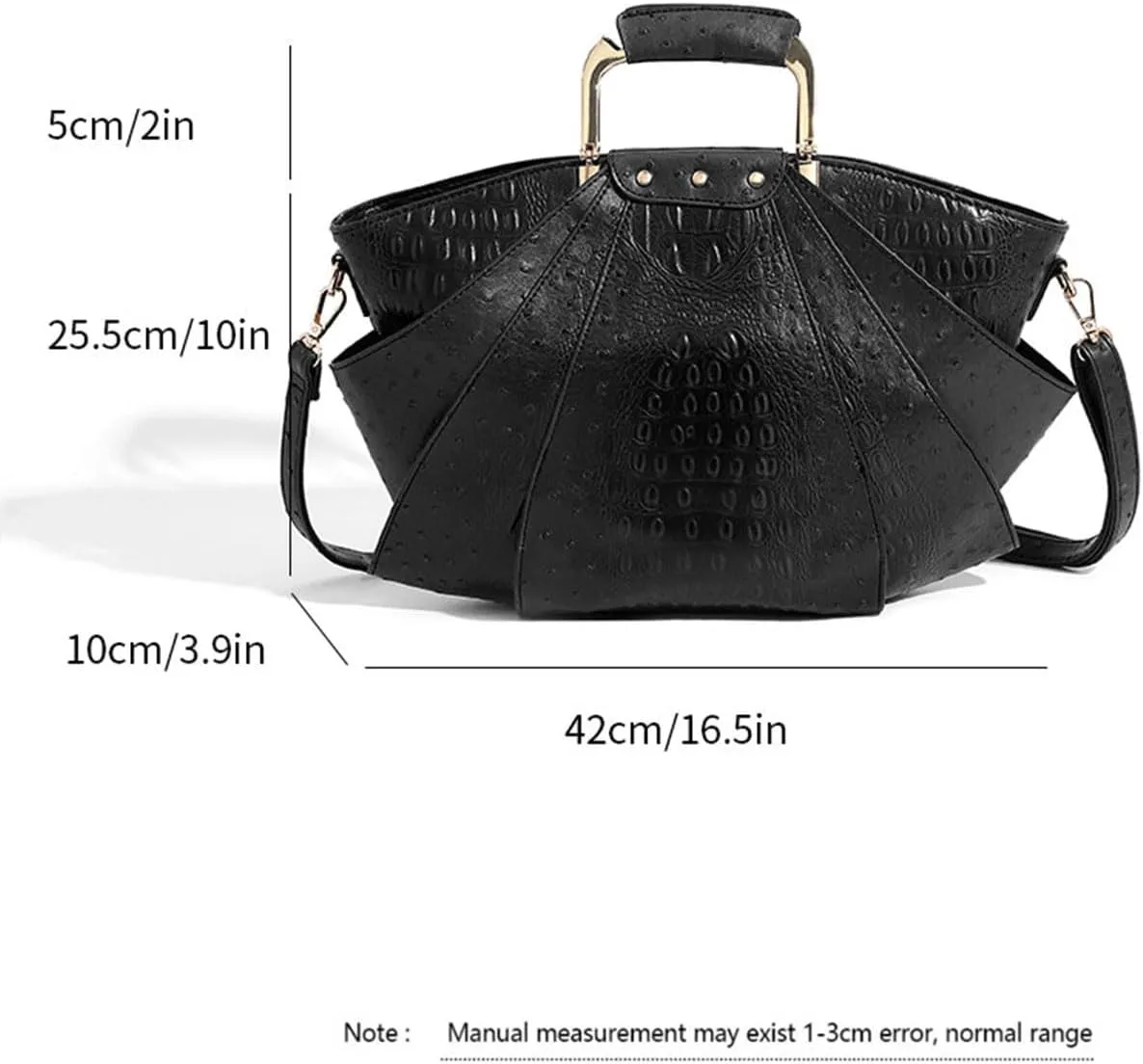 Bag Woman Large Capacity Leather Purse Fashion Designer Metal Top Handle Handbags Women Crossbody Large Bags for Women Tote