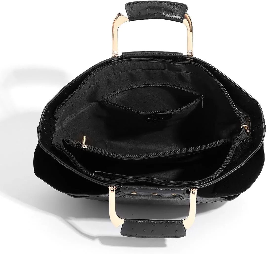 Bag Woman Large Capacity Leather Purse Fashion Designer Metal Top Handle Handbags Women Crossbody Large Bags for Women Tote