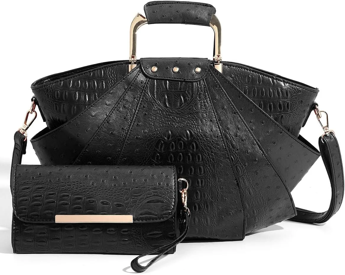 Bag Woman Large Capacity Leather Purse Fashion Designer Metal Top Handle Handbags Women Crossbody Large Bags for Women Tote
